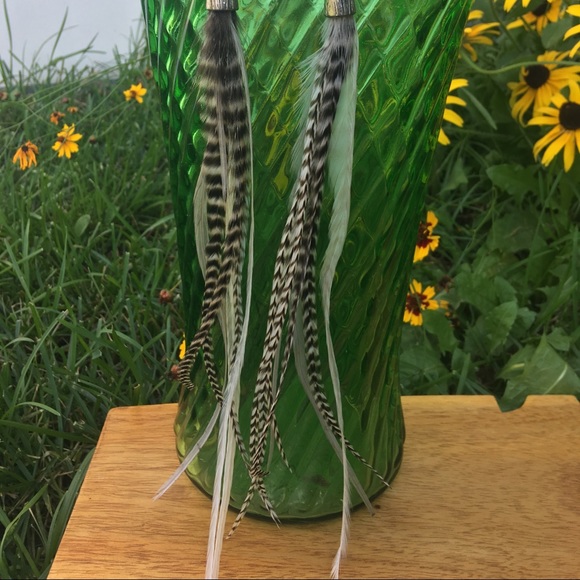 COPY - Feather Earrings Long Feather Feather Hair Extensions - Picture 3 of 5